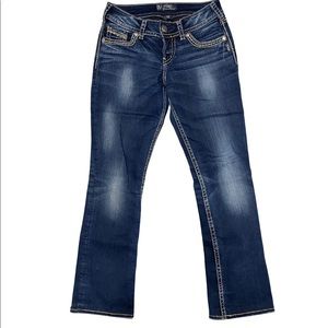 BKE Silver preowned bootcut jeans. Size W27, L33 tailored to fit 5’3” woman